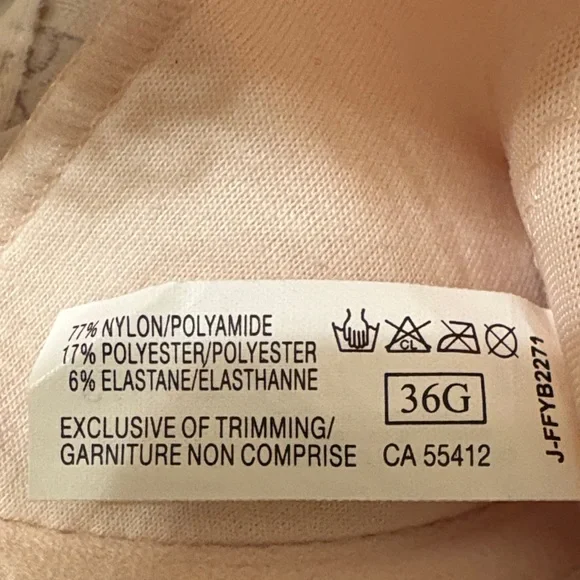 Fit Fully Yours Womens Nicole see -Thru Lace Bra Cloud Pink Size 36G - Picture 16 of 16